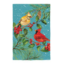 Cardinal Couple Suede House Flag