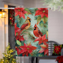 Cardinals In Winter Suede House Flag