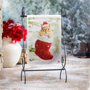 Stocking Chipmunk  Lustre Garden Flag