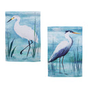 Blue Heron Reversible Suede Garden Flags