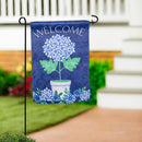 Potted Floral Suede Garden Flag