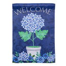 Potted Floral Suede Garden Flag