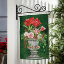 Christmas Flower Pot Suede Garden Flag