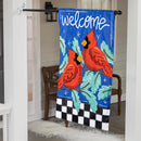Welcome Winter Friends Applique House Flag