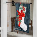 Christmas Stocking Applique House Flag