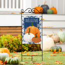 Plaid Pumpkins Applique Garden Flag