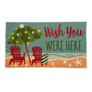 Santa at the Beach Coir Mat