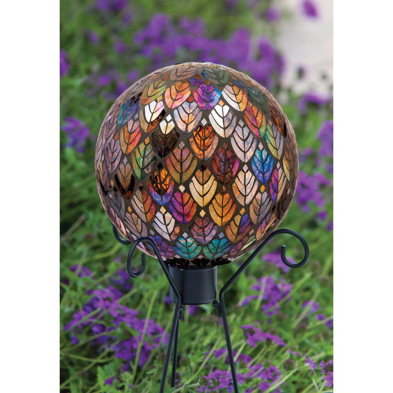 Evergreen Gazing Ball,10" Baroque Splendor Mosaic Gazing Ball,10x10x10 Inches