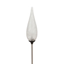 Fire Flame Solar Glass Torch, White Feather Finish,2sp6798ecm