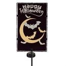 Solar Metal & Glass Halloween Garden Stake, 3 Asst. 2 of Each, 6 Pieces Total