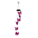 Pollinator Garden Mobile, Color Changing Solar Mobile, PVC Butterfly