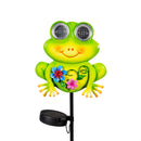 Playful Peepers Solar Garden Stake, Frog
