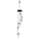 Season to Sparkle Mobile, White Light Solar Mobile, Frosted Snowflake, 26"H