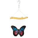 Pollinator Garden Wind Chime, Glass Butterfly Wind Chime, Asst of 2