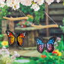 Pollinator Garden Wind Chime, Glass Butterfly Wind Chime, Asst of 2