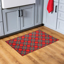 Christmas Tartan Plaid Washable Mat 24'' x 36