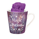 Magic Potion Ceramic Cup Flare Cup and Purple Socks Gift Set, 12oz, Gift Box