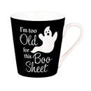 I'm Too Old For This Boo Sheet Ceramic Flare Cup and Black Socks Gift Set, 12oz, Gift Box
