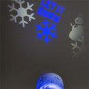 LED Snowflake Pillar Table Decor with Projected Icons