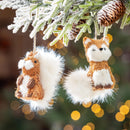 Woodland Storybook Ornament Natural Fiber Animal, 4.5"H, Asst of 2