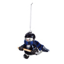 Blown Glass Snowman Player Ornament, Winnipeg Jets,3ot4379bgs