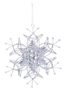 Wire Snowflake Metal Ornament, 3 ASST