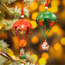 Christmas Vacation Ornament Christmas Character with Parachute Metal, Asst, 7"H