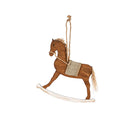 Wood Rocking Horse Ornament, 2 Asst