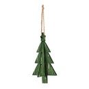 Wood Tree Ornament, 2 Asst: Red/Green