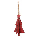 Wood Tree Ornament, 2 Asst: Red/Green