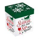 Christmas Vacation Wine Glass Stemless Glass, Sleigh All Day, 17oz, Gift Box