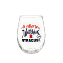 Syracuse University, 17oz Boxed Stemless Glass