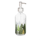 Shades of Green Kitchen Gift Set Glass Soap Dispenser and Sponge with Wood Crate Set