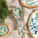 VivaStyle Spoon Rest, Wood Spoon Rest, Festive Foliage, 10.25"L