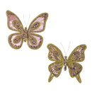 Season to Sparkle Ornament Butterfly Fabric Tree Clip, 6.75"L