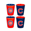 Chicago Cubs 4-Piece Ceramic 2oz. Cup Set