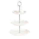 Ceramic and Metal Three Tiered Server