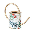 VivaStyle Watering Can, Printed Metal, Festive Foliage, 32 oz.