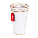 Holiday Poinsettia Planter, French Bucket with Holiday Tag, Set of 3