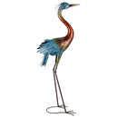 48"H Metal Bronze Crane with Verdigris Wings Garden Statuary,47m4510