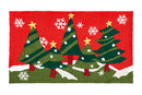 Christmas Trees Indoor/Outdoor  Hooked  Rug 24"x42"