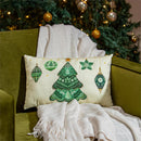 Shades of Green Throw Pillow Lumbar Pillow, 16"L x 10.5"H