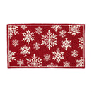 Indoor/Outdoor Hooked Rug, Polypropylene, Snowflake, 24"x42"