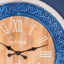 Blue and White Wall Clock