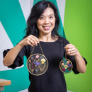 Pressed Flowers Glass Wall Decor, Set of 3