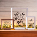Wood Framed Decor, Set of 3 "Happy Holidays" "Let Your Heart Be Light" "Tis the Season"