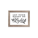Wood Framed Decor, Set of 3 "Happy Holidays" "Let Your Heart Be Light" "Tis the Season"
