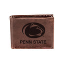 Penn State, Bi-Fold Wallet, Brown, CH, 100% Genuine Leather