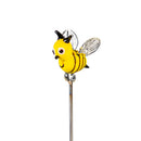 Pollinator Garden Stake, Bee Glass Plant Pick, 15"