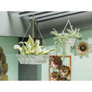 Geometric Embossed Metal Planter, Set of 2